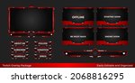 twitch overlay package template ... | Shutterstock .eps vector #2068816295