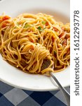 Small photo of Pasta. Noodles served with marinara sauces made with homemade broth, garlic, onions, salt and peppers. Traditional classic Greek or Italian restaurant favorite.
