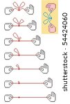 motion sequence of pixel hands... | Shutterstock .eps vector #54424060