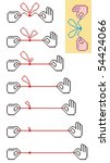 motion sequence of pixel hands... | Shutterstock . vector #54424066