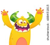 Cartoon Yellow Furry Monster....