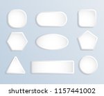 white blank square and round... | Shutterstock . vector #1157441002