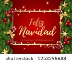 feliz navidad   merry christmas ... | Shutterstock .eps vector #1253298688