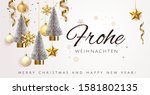 silver merry christmas  balls... | Shutterstock .eps vector #1581802135