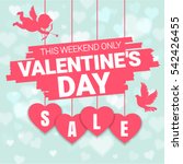 valentine's day sale offer ... | Shutterstock .eps vector #542426455