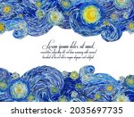 Vector Pattern Of Starry Night...