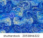 blue turbulent cloudy sky... | Shutterstock .eps vector #2053846322