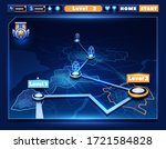 3d map of game levels in the... | Shutterstock .eps vector #1721584828
