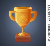 vector golden trophy goblet... | Shutterstock .eps vector #276387995