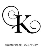 Letter K - stock vector