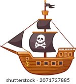 Pirate Ship Pirates Sea Black...
