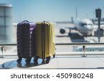 Suitcases In Airport Departure...