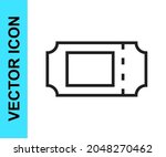 black line cinema ticket icon... | Shutterstock .eps vector #2048270462