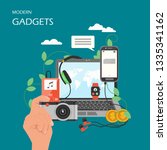 modern gadgets vector flat... | Shutterstock .eps vector #1335341162
