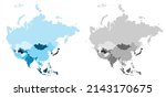 asia vector map  including... | Shutterstock .eps vector #2143170675