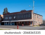 Small photo of Ewen, Michigan USA 9-17-2019: Old buildings along Main Street in small town in Michigan