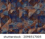 Nice textile for print in Plaid pattern, Pixel art with plaid on dark background, a pattern graphic for fashion as skirt, dress, jacket, trousers, other modern spring or autumn fashion, vector.