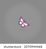 Pixel 8 Bit Butterfly. Animal...