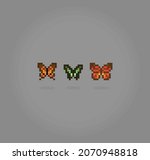 Pixel 8 Bit Set Butterfly....