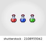 8 bit pixel potions. medicine... | Shutterstock .eps vector #2108955062