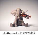 Elephant Playing Violin. This...