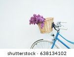 Blue Vintage Bicycle With...