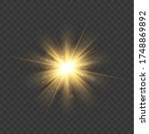 gold glitter star burst with... | Shutterstock .eps vector #1748869892