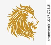 lion head logo. luxury icon...