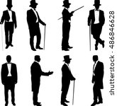 Silhouette Of A Gentleman In A...