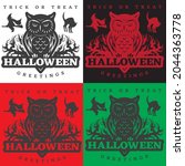 halloween greetings treat  t... | Shutterstock .eps vector #2044363778