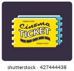 cinema tickets icon. | Shutterstock .eps vector #427444438