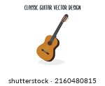 classic guitar vector design.... | Shutterstock .eps vector #2160480815