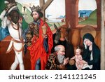 Small photo of Unterlinden Museum. Nativity. Adoration of the Child Jesus by the three wise men or Magi. Oil on wood panel. Martin Schongauer. Late 15 th century. Colmar. France. 10-29-2017