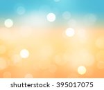 abstract bokeh on blue and gold ... | Shutterstock . vector #395017075