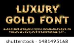 Shiny Modern Gold Font Isolated ...