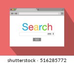 flat style browser window on... | Shutterstock .eps vector #516285772