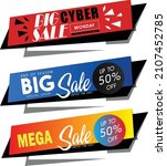 big sale banner card horizontal ... | Shutterstock .eps vector #2107452785