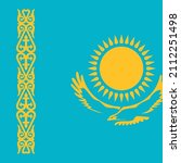 vector flag of kazakhstan  asia ... | Shutterstock .eps vector #2112251498