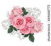 Flower arrangement with pink...