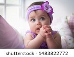 Cute Little Baby In Lavender...