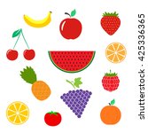 color fruits icon isolated on... | Shutterstock .eps vector #425336365