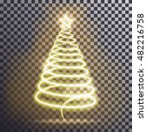 Golden Christmas Tree Vector....
