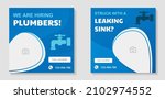 plumbing business social media... | Shutterstock .eps vector #2102974552