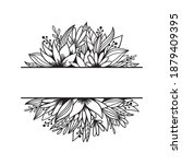 hand drawn split monogram with... | Shutterstock .eps vector #1879409395