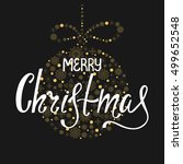merry christmas. handdrawn... | Shutterstock .eps vector #499652548