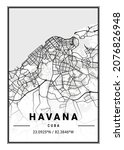Havana   Cuba Light City Map