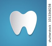 tooth vector designed in paper... | Shutterstock .eps vector #1013368258