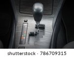 Automatic gearbox lever; Automatic transmission gearshift stick; Close-up view