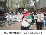 Small photo of London UK israel embassy ,4 17 22 Prisoners day is calling on the injustice carried out on palestinian children who are often tried in israel defence force, court martial