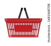 Plastic Red Basket Supermarket...